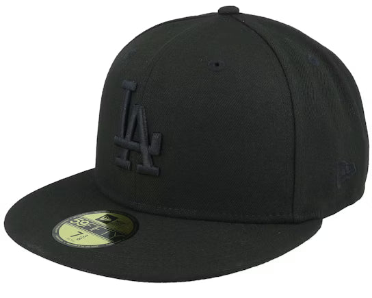Los Angeles Dodgers League Essential 59FIFTY Black on Black Fitted