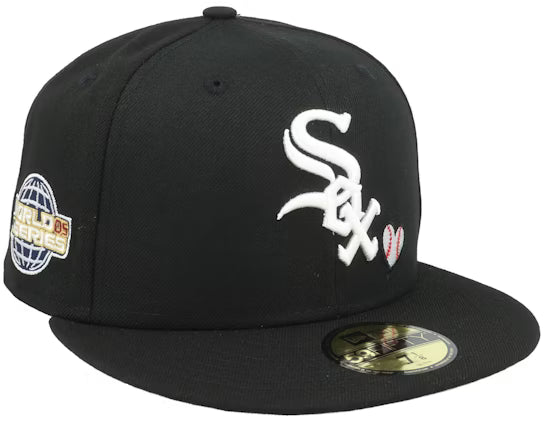Chicago White Sox Quick Turn Team Heart 59FIFTY Black Fitted