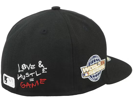 Chicago White Sox Quick Turn Team Heart 59FIFTY Black Fitted